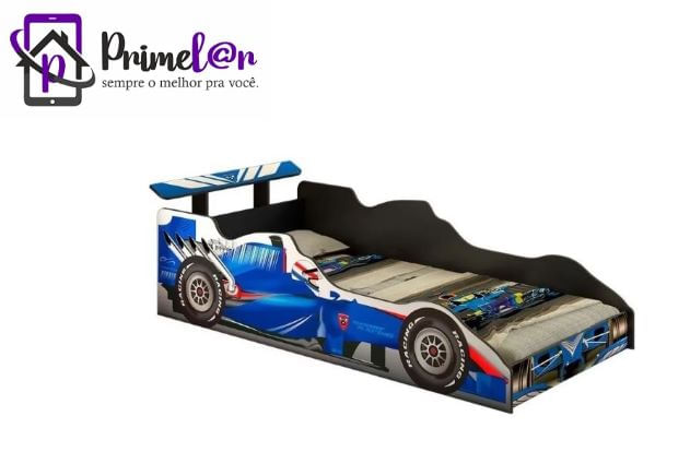 Cama Solteiro Com Proteção Lateral Carro Formula 1