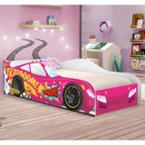 Cama Faísca Carro Infantil Rosa