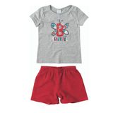 Conjunto Moletinho Infantil Menina Beautiful Cinza- Malwee