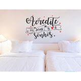 Adesivo Decorativo De Parede Frase Acredite Nos Seus Sonhos