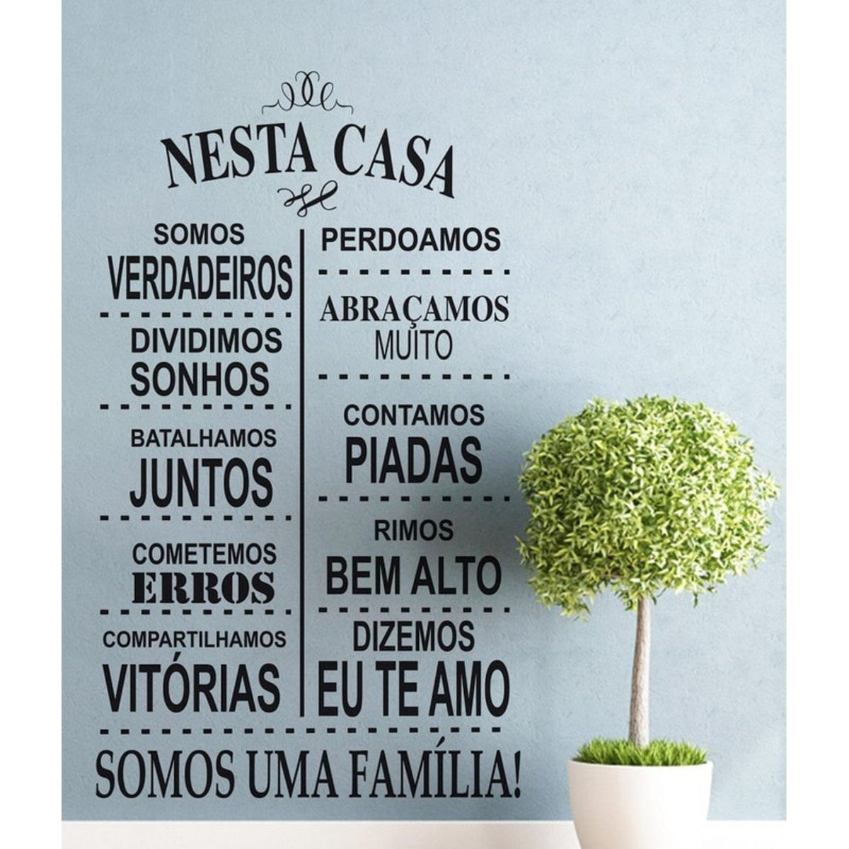 Decoração de Parede Frase Nesta Casa para Cozinha e Sala