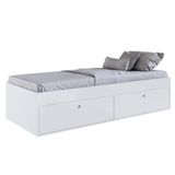 Cama De Solteiro 80cm Com 4 Portas Tókio A05 Branco - Mpozenato