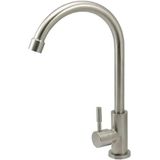 Torneira Cozinha Banheiro Aço Inox Escovado