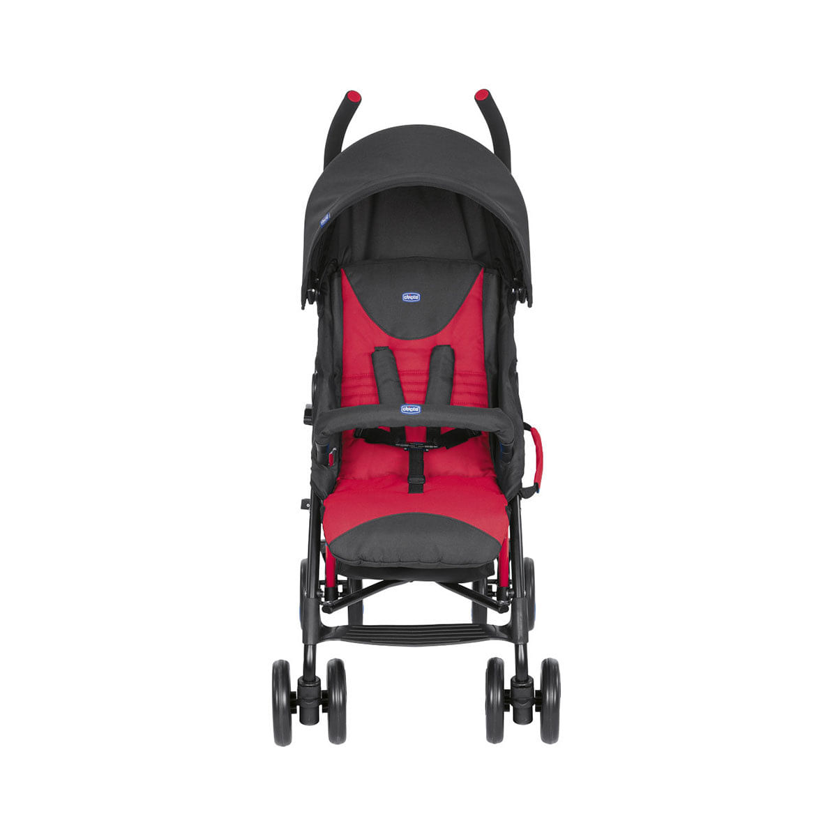 Carrinho De Bebe Passeio Chicco 8 Rodas 4 Posicoes Suporta Criancas De Ate 15kg Echo Preto E Vermelho Carrefour