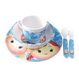 Jg De Refeição Infantil De Melamina Anna & Elsa Frozen Tsum Tsum - Disney