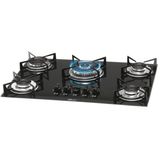 Cooktop a Gás 5 Bocas Tripla Chama Fischer 1743 Bivolt Preto