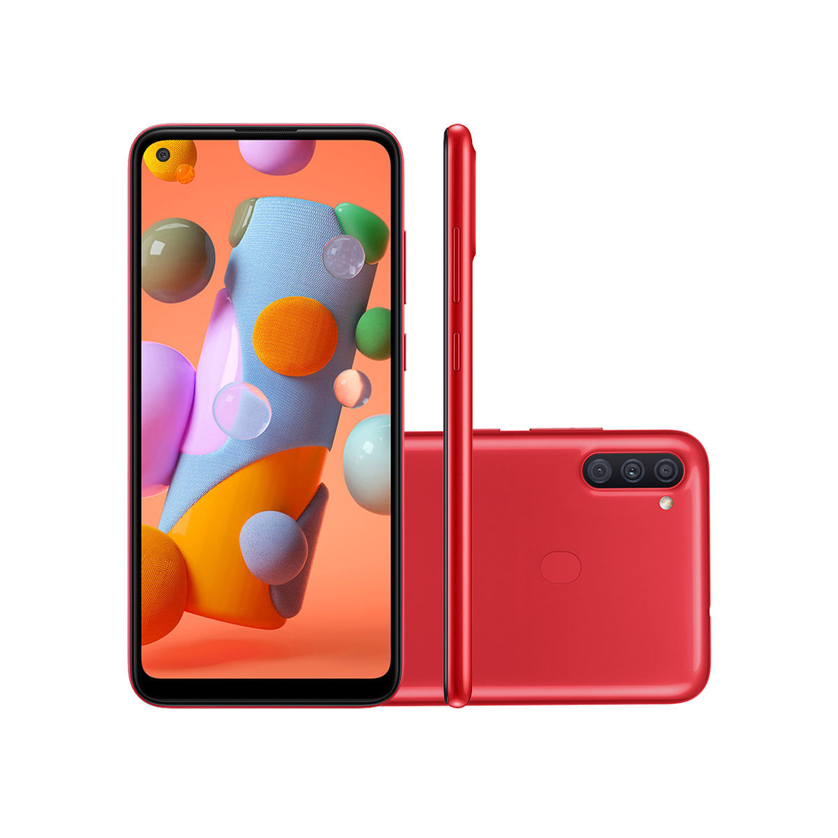 Smartphone Samsung Galaxy A11 64GB Vermelho Tela 6.4 Câmera Tripla 13MP