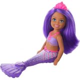 Barbie Dreamtopia Chelsea Boneca Sereia, 6,5 Polegadas Com Cabelo Roxo E Cauda