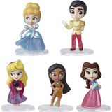 Disney Princess Comics Dolls, Glitter Pack Com Cinderela, Príncipe Encantado, Belle, Aurora E Pocahontas, Disney Toy Com 5 Bonecas