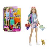 Boneca Barbie Dia De Acampamento C/ Pet 3+ Hdf73 Mattel