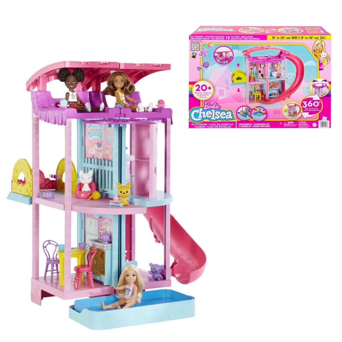 Barbie Chelsea Playset Casa De Bonecas 360° 3+ Hck77 Mattel