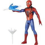 Spider-man Marvel Titan Hero Série Blast Gear Action Figure Toy With Blaster, 2 Projéteis E 3 Acessórios De Armadura, Para Crianças De 4 Anos Ou Mais