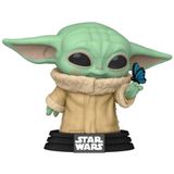 Funko Pop! Star Wars: The Mandalorian - The Child Grogu With Butterfly 468 Exclusive Bobblehead