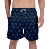 Bermuda Short Praia Masculino Estampa Geométrica 3d Azul Cor:azul,tamanho:g