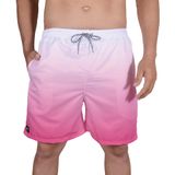 Short Praia Bermuda Tactel Estampado Degrade Rosa Cor:rosa,tamanho:xg