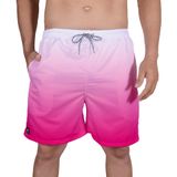 Short Praia Bermuda Tactel Estampado Degrade Rosa Cor:rosa,tamanho:xg