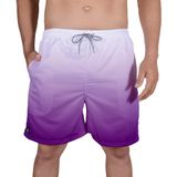 Short Praia Bermuda Tactel Estampado Degrade Roxo Cor:roxo,tamanho:xg