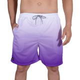 Short Praia Bermuda Tactel Estampado Degrade Roxo Cor:roxo,tamanho:gg