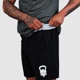 Shorts Tactel Nc Kettlebell Caveira - Preto C/ Branco P