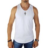 Regata Long Line Masculina Lisa Macia Dia A Dia Branco M