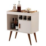 Aparador Buffet Paris Pés Palito Estilo Retrô Cor Off White - Comprar Móveis Em Casa