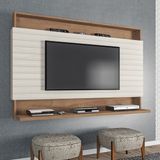 Painel Para Tv Até 50 Polegadas 136 Cm Ripado Sala Quarto Madri 3d Canelato Off White - Clicklar