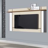 Painel para TV até 65 Polegadas com Espelhos Laterais Malibu Belaflex Off WhiteNature