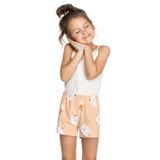 Pijama Infantil Feminino Gatinho Trick Nick Bege 4