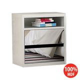 Criado-Mudo Espelhado 2 Gavetas 100% Mdf 807e Branco Tx - Foscarini