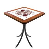 Mesa Moderna Pequena Quadrada 60 X 60 Cm Imbuia Para Cozinha - Happiness - Empório Tambo