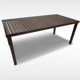 Mesa C/tampo De Alumínio Ripado 2,00x90cm - Valor Só Da Mesa