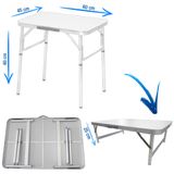 Mesa Dobrável De Alumínio Tampo De Mdf 60 X 45 Cm Vira Maleta Toolsworld