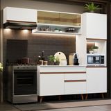 Cozinha Completa Madesa Reims 250004 Com Armário E Balcão - Branco