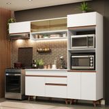 Cozinha Completa Madesa Reims 260007 Com Armário E Balcão - Branco