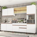 Cozinha Completa Madesa Reims 300001 com Armário e Balcão - Branco