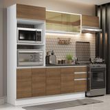 Cozinha Completa 100% Mdf Madesa Acordes 250004 Com Armário E Balcão (com Tampo) - Branco/rustic