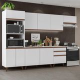 Cozinha Completa Madesa Reims 320001 com Armário e Balcão - Branco