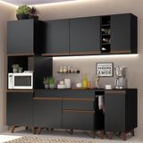 Cozinha Completa Madesa Reims 235002 Com Armário E Balcão - Preto