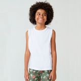 Camiseta Infantil Masculina Regata Básica Hering Kids Branca - 10