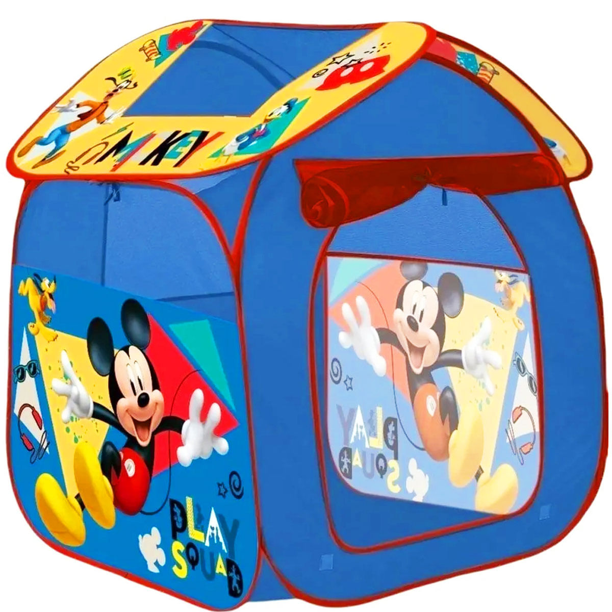 Barraca Infantil Portátil Casa Mickey 98cm Zippy Toys Em Metal E Poliéster Azul