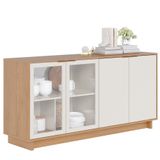 Balcão Aparador Buffet Vicky C05 Freijó/off White - Mpozenato
