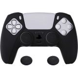 Playvital Black Pure Series Anti-slip Silicone Cover Skin Para Playstation 5 Controller, Soft Rubber Case Para Controlador Sem Fio Ps5 Dualsense Com