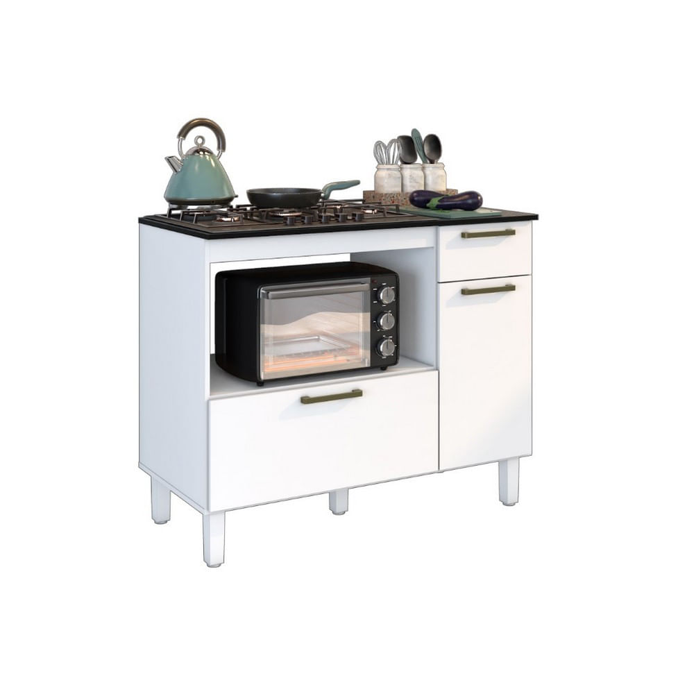 Balcão Cooktop Master 2 Portas 1 Gaveta Zanzini