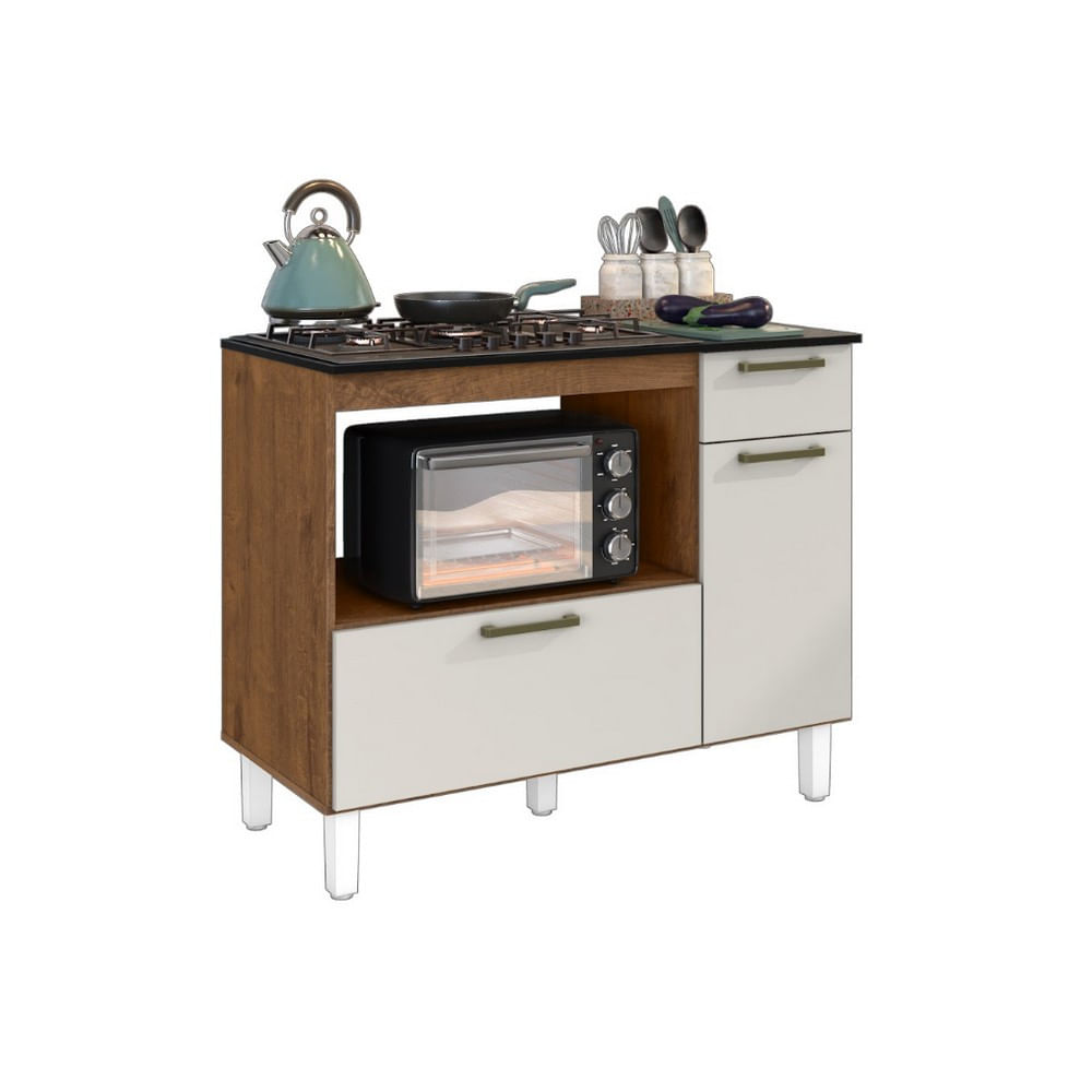 Balcão Cooktop Master 2 Portas 1 Gaveta Zanzini