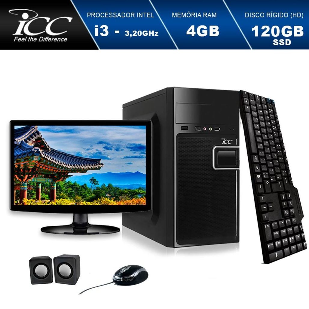 PC Gamer ICC, Intel Core I3, 3.20Ghz, 4GB, 1TB