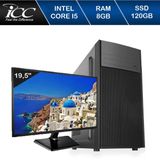 COMPUTADOR DESKTOP ICC IV2586SWM19 INTEL CORE I5 GHZ 8GB HD 120GB SSD HDMI  MONITOR LED 19,5 WINDOWS 10