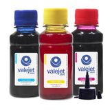 Kit 3 Tintas para Epson L575 EcoTank Cyan Yellow Magenta 100ml Corante