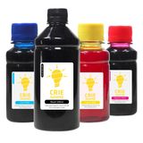 Kit 4 Tintas para Canon MG3510 Crie Sempre Black 500ml Coloridas 100ml