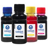 Kit 4 Tintas para Impressora Canon G4100 CMYK 100ml Valejet