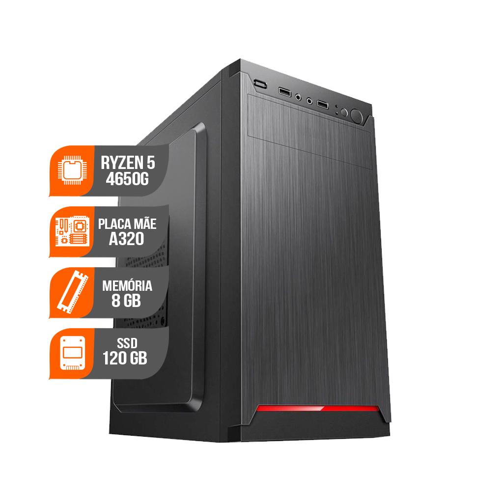 Computador Hometech Htd-117 Amd Ryzen 5 Pro 4650g 8gb Ssd 120gb 200w